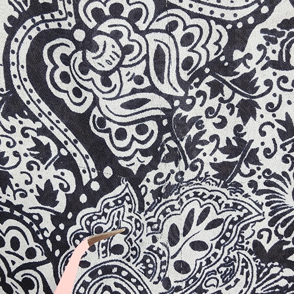 Vintage TanJay Shirt Womens 8 Blue Paisley Tie Neck Bow Long Sleeve Chiffon - Picture 8 of 16